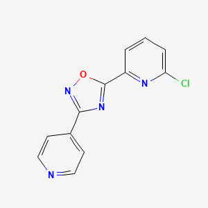 molecular formula C12H7ClN4O B12270632 2-Chloro-6-[3-(pyridin-4-yl)-1,2,4-oxadiazol-5-yl]pyridine 