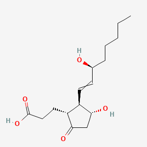 molecular formula C16H26O5 B1227064 3-[(1R,2R,3R)-3-hydroxy-2-[(3S)-3-hydroxyoct-1-enyl]-5-oxocyclopentyl]propanoic acid 