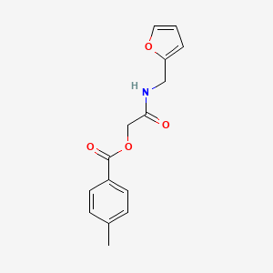 molecular formula C15H15NO4 B12270640 {[(Furan-2-yl)methyl]carbamoyl}methyl 4-methylbenzoate 