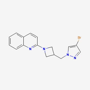 2-{3-[(4-bromo-1H-pyrazol-1-yl)methyl]azetidin-1-yl}quinoline