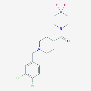 1-{1-[(3,4-Dichlorophenyl)methyl]piperidine-4-carbonyl}-4,4-difluoropiperidine