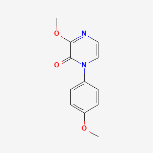 molecular formula C12H12N2O3 B12270660 3-Methoxy-1-(4-methoxyphenyl)-1,2-dihydropyrazin-2-one 