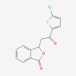 molecular formula C14H9ClO3S B12270672 3-[2-(5-chloro-2-thienyl)-2-oxoethyl]-2-benzofuran-1(3H)-one 