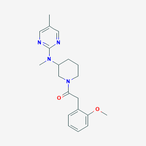 molecular formula C20H26N4O2 B12270688 2-(2-Methoxyphenyl)-1-{3-[methyl(5-methylpyrimidin-2-yl)amino]piperidin-1-yl}ethan-1-one 