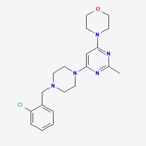 4-(6-{4-[(2-Chlorophenyl)methyl]piperazin-1-yl}-2-methylpyrimidin-4-yl)morpholine