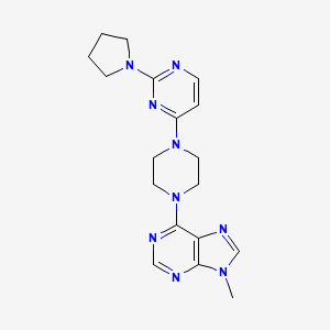 9-methyl-6-{4-[2-(pyrrolidin-1-yl)pyrimidin-4-yl]piperazin-1-yl}-9H-purine