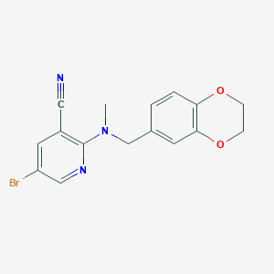 5-Bromo-2-{[(2,3-dihydro-1,4-benzodioxin-6-yl)methyl](methyl)amino}pyridine-3-carbonitrile