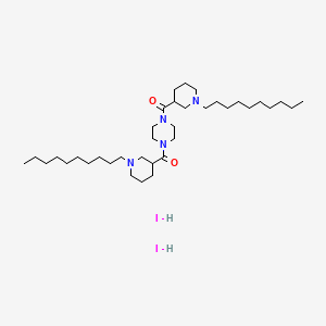 N,N'-Bis(1-decylnipecotoyl)piperazine dihydriodide