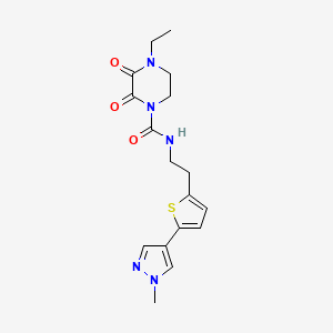 4-ethyl-N-{2-[5-(1-methyl-1H-pyrazol-4-yl)thiophen-2-yl]ethyl}-2,3-dioxopiperazine-1-carboxamide