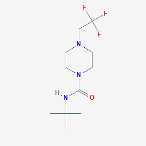 molecular formula C11H20F3N3O B12270731 N-tert-butyl-4-(2,2,2-trifluoroethyl)piperazine-1-carboxamide 