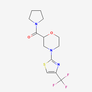 2-(Pyrrolidine-1-carbonyl)-4-[4-(trifluoromethyl)-1,3-thiazol-2-yl]morpholine