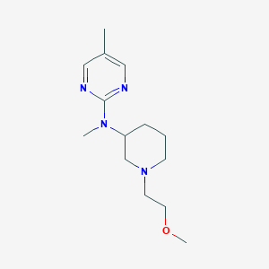 molecular formula C14H24N4O B12270754 N-[1-(2-methoxyethyl)piperidin-3-yl]-N,5-dimethylpyrimidin-2-amine 