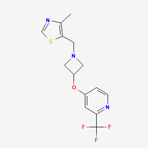 4-({1-[(4-Methyl-1,3-thiazol-5-yl)methyl]azetidin-3-yl}oxy)-2-(trifluoromethyl)pyridine