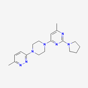 4-Methyl-6-[4-(6-methylpyridazin-3-yl)piperazin-1-yl]-2-(pyrrolidin-1-yl)pyrimidine