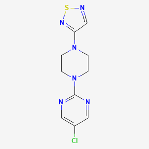 molecular formula C10H11ClN6S B12270797 5-Chloro-2-[4-(1,2,5-thiadiazol-3-yl)piperazin-1-yl]pyrimidine 