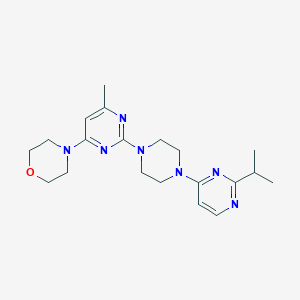 4-(6-Methyl-2-{4-[2-(propan-2-yl)pyrimidin-4-yl]piperazin-1-yl}pyrimidin-4-yl)morpholine