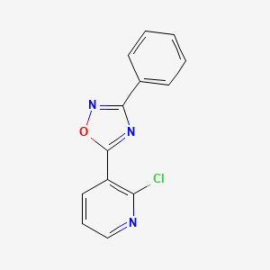 molecular formula C13H8ClN3O B12270833 2-Chloro-3-(3-phenyl-[1,2,4]oxadiazol-5-yl)-pyridine 