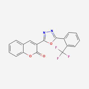 3-{5-[2-(trifluoromethyl)phenyl]-1,3,4-oxadiazol-2-yl}-2H-chromen-2-one