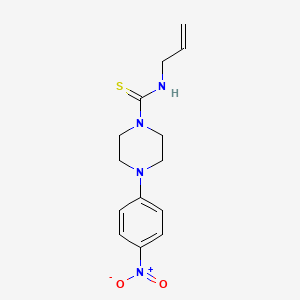 4-(4-nitrophenyl)-N-prop-2-enyl-1-piperazinecarbothioamide