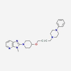 1-{4-[(1-{3-methyl-3H-imidazo[4,5-b]pyridin-2-yl}piperidin-4-yl)oxy]but-2-yn-1-yl}-4-phenylpiperazine