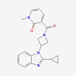 3-[3-(2-cyclopropyl-1H-1,3-benzodiazol-1-yl)azetidine-1-carbonyl]-1-methyl-1,2-dihydropyridin-2-one