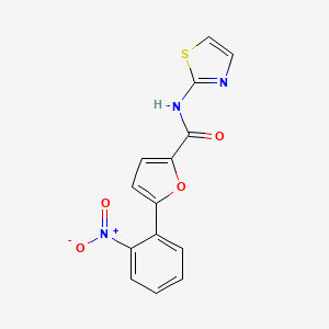 molecular formula C14H9N3O4S B1227089 5-(2-硝基苯基)-N-(2-噻唑基)-2-呋喃甲酰胺 