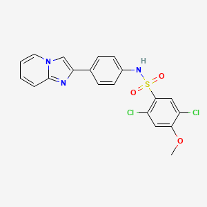 2,5-dichloro-N-(4-{imidazo[1,2-a]pyridin-2-yl}phenyl)-4-methoxybenzene-1-sulfonamide