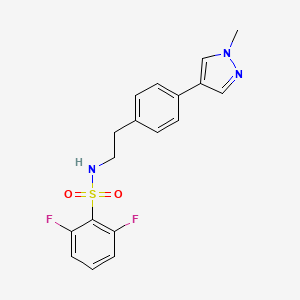 2,6-difluoro-N-{2-[4-(1-methyl-1H-pyrazol-4-yl)phenyl]ethyl}benzene-1-sulfonamide