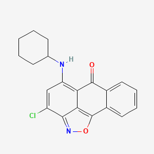 molecular formula C20H17ClN2O2 B1227092 3-chloro-5-(cyclohexylamino)-6H-anthra[1,9-cd]isoxazol-6-one 