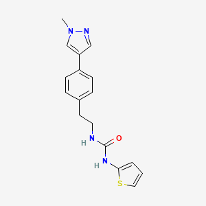 molecular formula C17H18N4OS B12270923 1-{2-[4-(1-methyl-1H-pyrazol-4-yl)phenyl]ethyl}-3-(thiophen-2-yl)urea 