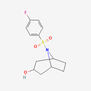 molecular formula C13H16FNO3S B12270925 8-(4-Fluorobenzenesulfonyl)-8-azabicyclo[3.2.1]octan-3-ol 