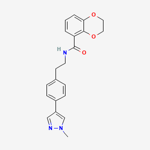 N-{2-[4-(1-methyl-1H-pyrazol-4-yl)phenyl]ethyl}-2,3-dihydro-1,4-benzodioxine-5-carboxamide