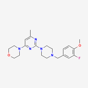 4-(2-{4-[(3-Fluoro-4-methoxyphenyl)methyl]piperazin-1-yl}-6-methylpyrimidin-4-yl)morpholine