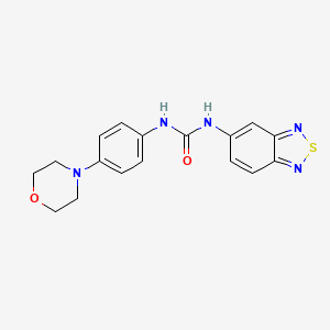 molecular formula C17H17N5O2S B1227094 1-(2,1,3-Benzothiadiazol-5-yl)-3-[4-(4-morpholinyl)phenyl]urea 