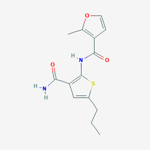 N-(3-carbamoyl-5-propyl-2-thiophenyl)-2-methyl-3-furancarboxamide