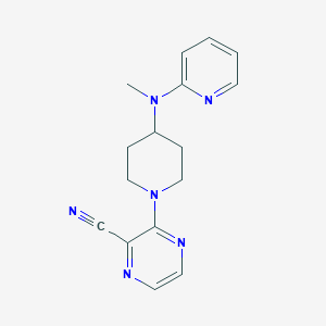 molecular formula C16H18N6 B12270979 3-{4-[Methyl(pyridin-2-yl)amino]piperidin-1-yl}pyrazine-2-carbonitrile 