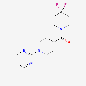 molecular formula C16H22F2N4O B12270993 2-[4-(4,4-Difluoropiperidine-1-carbonyl)piperidin-1-yl]-4-methylpyrimidine 