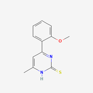 molecular formula C12H12N2OS B12271004 2(1H)-Pyrimidinethione,6-(4-methoxyphenyl)-4-methyl- 