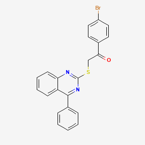 1-(4-Bromophenyl)-2-[(4-phenylquinazolin-2-yl)sulfanyl]ethanone