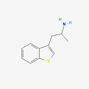 molecular formula C11H13NS B12271019 Benzo[b]thiophene-3-ethanamine, alpha-methyl- CAS No. 1201-27-0