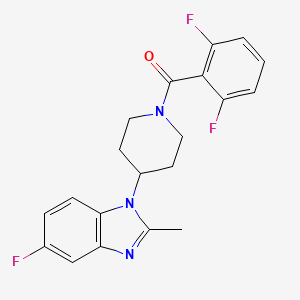 molecular formula C20H18F3N3O B1227103 (2,6-Difluorophenyl)-[4-(5-fluoro-2-methyl-1-benzimidazolyl)-1-piperidinyl]methanone 