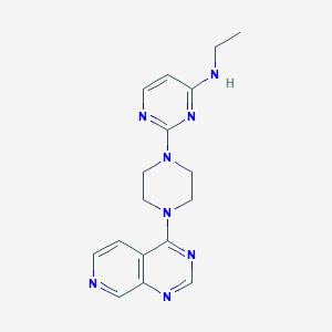 molecular formula C17H20N8 B12271033 N-ethyl-2-(4-{pyrido[3,4-d]pyrimidin-4-yl}piperazin-1-yl)pyrimidin-4-amine 