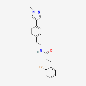 3-(2-bromophenyl)-N-{2-[4-(1-methyl-1H-pyrazol-4-yl)phenyl]ethyl}propanamide