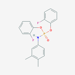 molecular formula C20H18F2NO3P B1227106 N-bis(2-fluorophenoxy)phosphoryl-3,4-dimethylaniline 