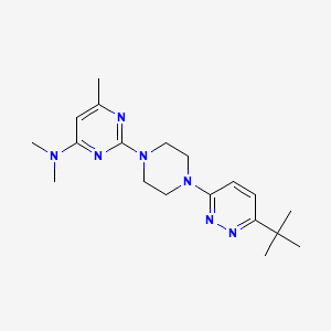 2-[4-(6-tert-butylpyridazin-3-yl)piperazin-1-yl]-N,N,6-trimethylpyrimidin-4-amine