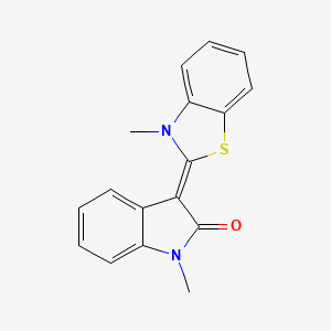 molecular formula C17H14N2OS B12271086 (3Z)-1-methyl-3-(3-methyl-1,3-benzothiazol-2(3H)-ylidene)-1,3-dihydro-2H-indol-2-one 