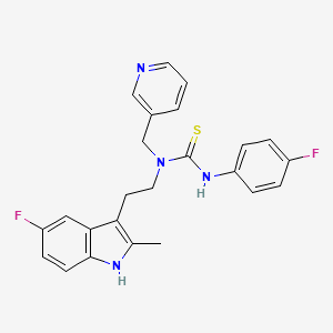 1-[2-(5-fluoro-2-methyl-1H-indol-3-yl)ethyl]-3-(4-fluorophenyl)-1-(3-pyridinylmethyl)thiourea