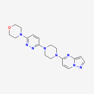 4-[6-(4-{Pyrazolo[1,5-a]pyrimidin-5-yl}piperazin-1-yl)pyridazin-3-yl]morpholine