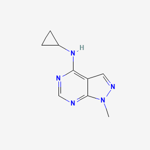 molecular formula C9H11N5 B12271115 N-cyclopropyl-1-methyl-1H-pyrazolo[3,4-d]pyrimidin-4-amine 