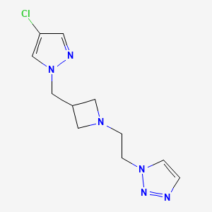 1-(2-{3-[(4-chloro-1H-pyrazol-1-yl)methyl]azetidin-1-yl}ethyl)-1H-1,2,3-triazole